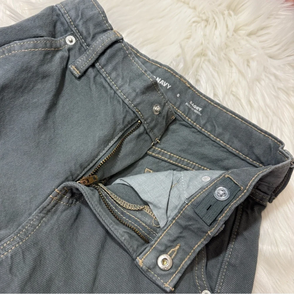 Old Navy Gray Baggy Jeans - Boys Size 8